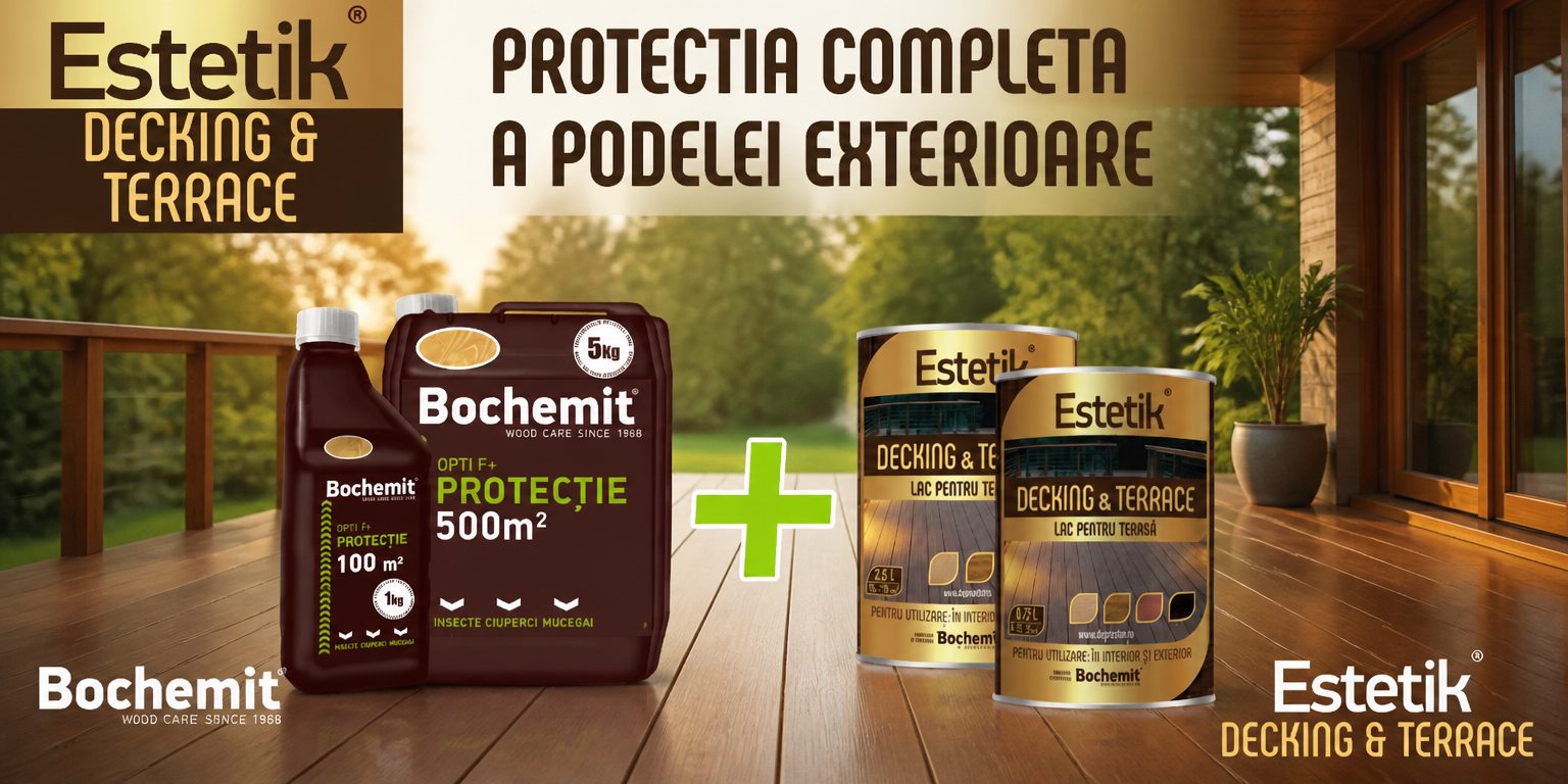 Protectie lemn Bochemit & Estetik Lazura lemn: lac, bait, ulei sau vopsea?